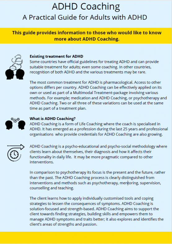ADHD Coaching - A Practical Guide for Adults with ADHD